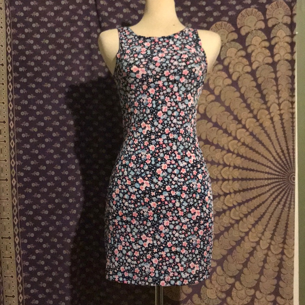 Vintage 90s floral  mini dress